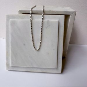 Silver Box Chain Necklace